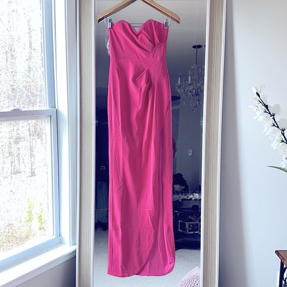 NWT NOOKIE CHERISH GOWN DRESS IN HOT PINK - Picture 3 of 6